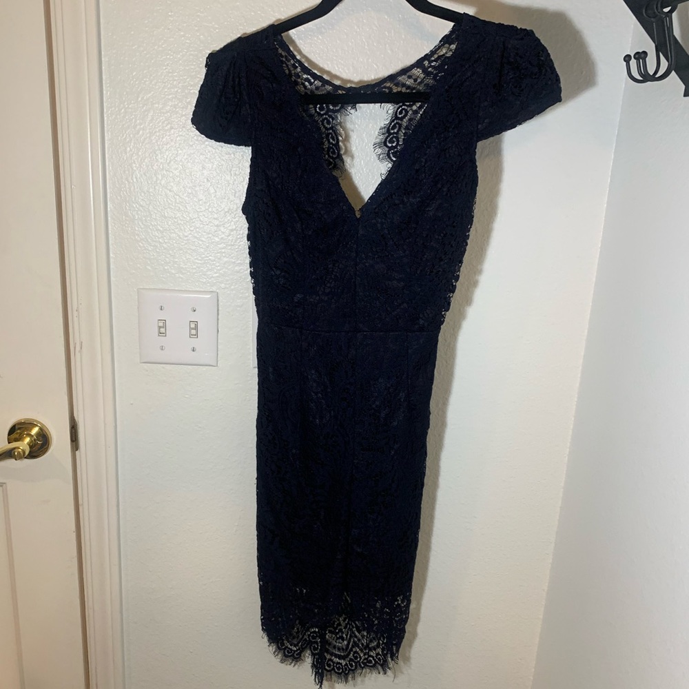 Navy blue lace dress